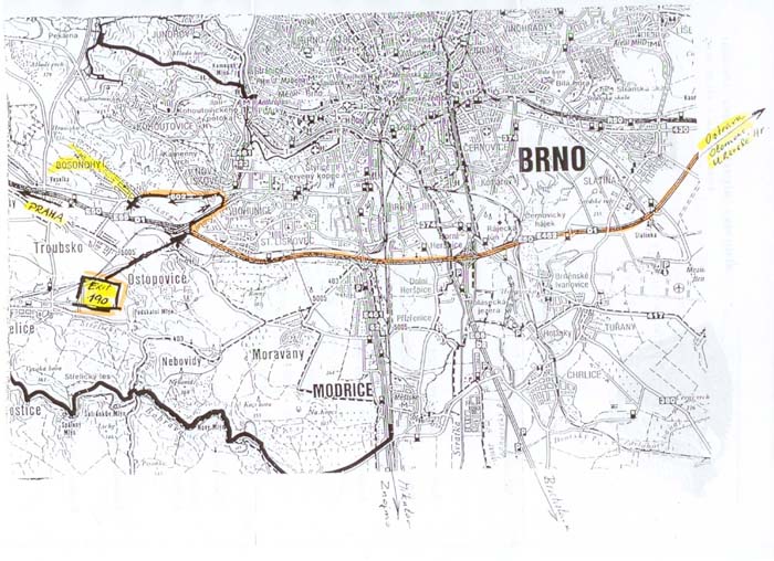 Mapka místa konání Bosonohy
