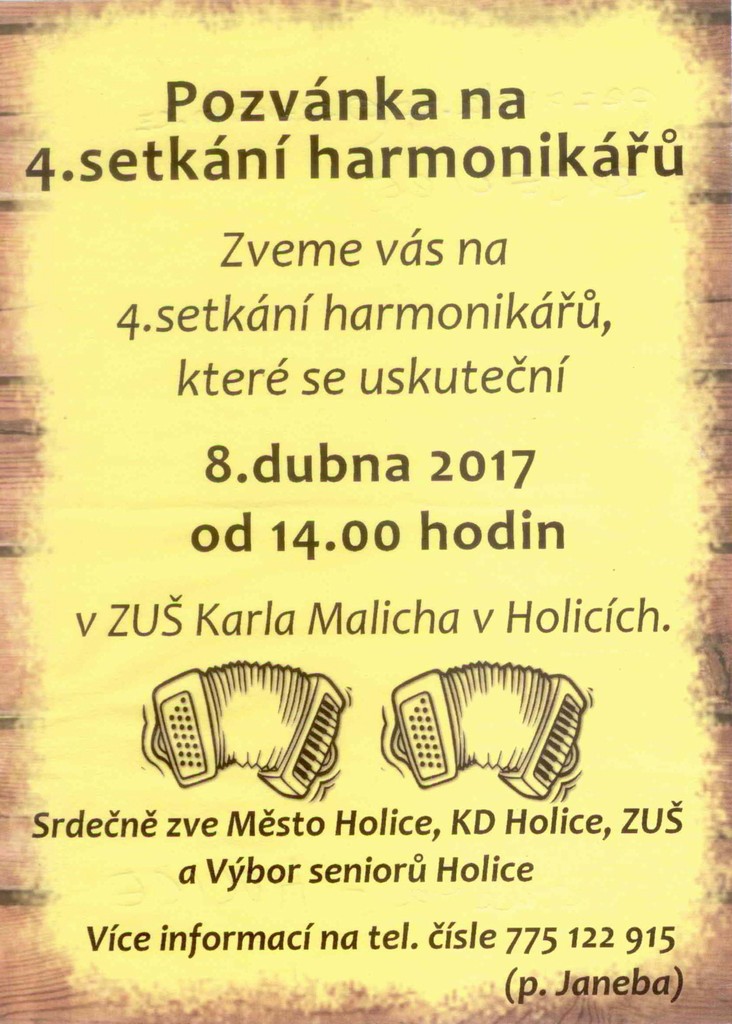 Pozvánka do Holic 2017